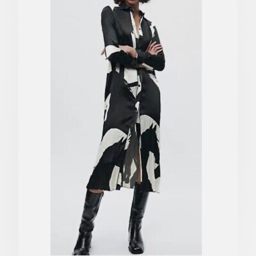 Zara Printed Shirt Dress - ZW Collection